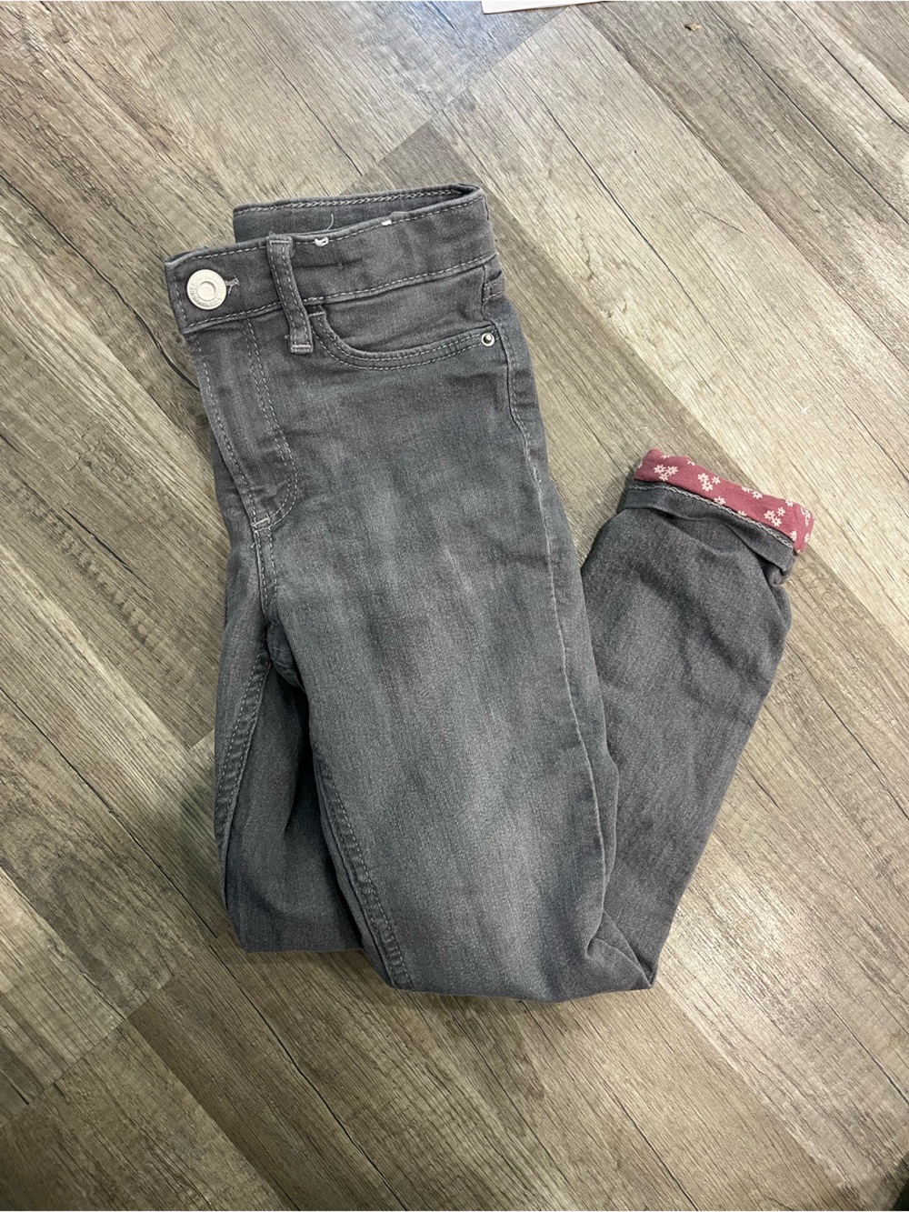 H&M Gray girls lined jeans